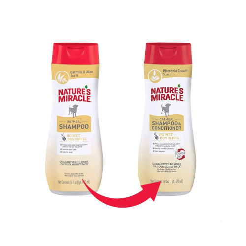 Шампунь-кондиционер 8in1 Nature’s Miracle для собак с ароматом овсяного молока и фисташки