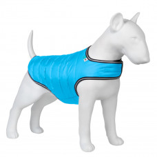 Легкая куртка-накидка для собак AiryVest голубого цвета на липучке