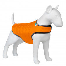Легкая куртка-накидка для собак AiryVest оранжевого цвета на липучке