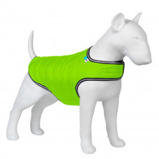 Легка куртка-накидка для собак AiryVest салатового кольору на липучці