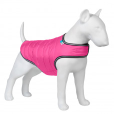 Легка куртка-накидка для собак AiryVest рожевого кольору на липучці