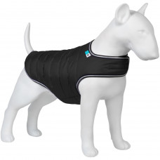 Легка куртка-накидка для собак AiryVest чорного кольору на липучці