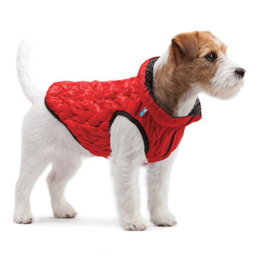 Двухсторонняя куртка для собак AiryVest UNI красно-чёрного цвета