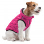 Двостороння куртка-жилетка для собак AiryVest UNI рожево-чорного кольору