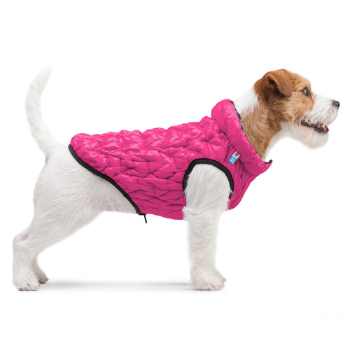 Двостороння куртка-жилетка для собак AiryVest UNI рожево-чорного кольору