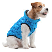 Двухсторонняя куртка для собак AiryVest UNI голубо-чёрного цвета - фото 6