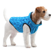Двухсторонняя куртка для собак AiryVest UNI голубо-чёрного цвета - фото 5