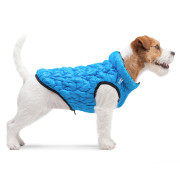 Двухсторонняя куртка для собак AiryVest UNI голубо-чёрного цвета - фото 4