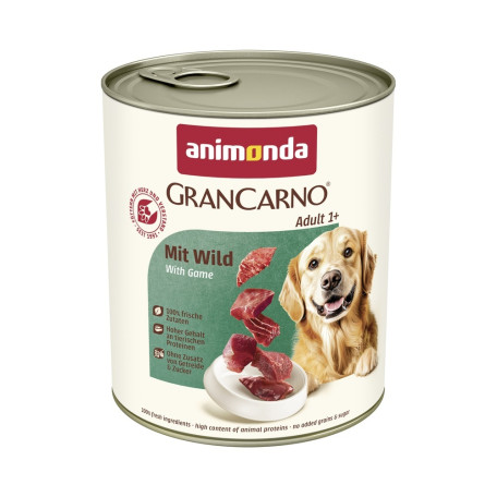 Вологий корм Animonda GranCarno Adult з дичиною для собак 800 г