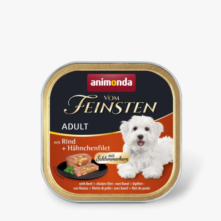 Вологий корм Animonda Vom Feinsten Adult з яловичиною та курячим філе для собак 150 г