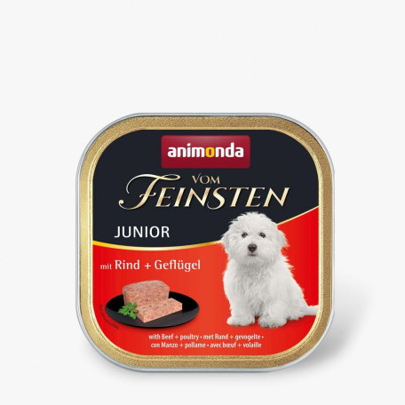 Вологий корм Animonda Vom Feinsten Junior з яловичиною та птицею для цуценят 150 г