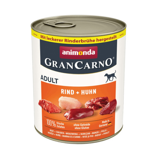 Корм вологий GranCarno Adult Beef Chicken для дорослих собак з яловичиною і куркою