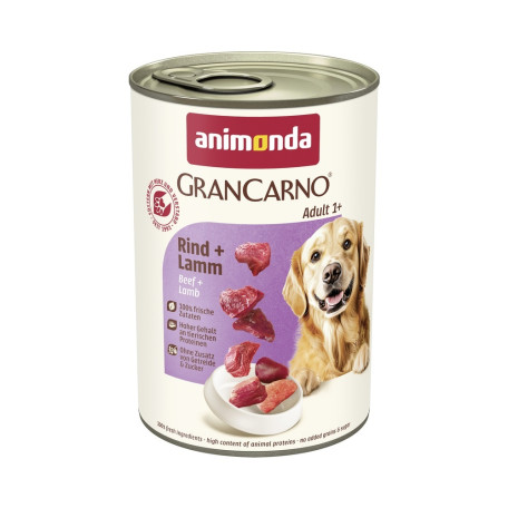 Вологий корм Animonda GranCarno Adult з яловичиною та ягнятиною для собак 400 г