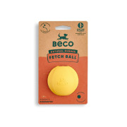 Мячик с отверстием для лакомств Fetch Ball желтый для собак Beco Pets - фото 1