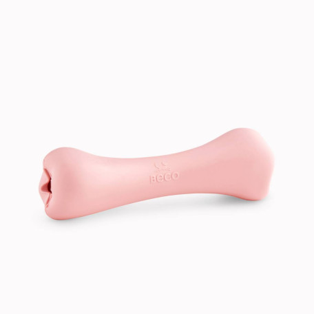 Жевательная игрушка Treat Bone с отверстием для лакомств розовая для собак Beco Pets