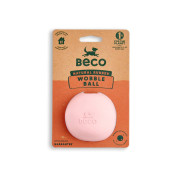 Іграшка м'ячик з отвором для ласощів Wobble Ball рожевий для собак Beco Pets - фото 3