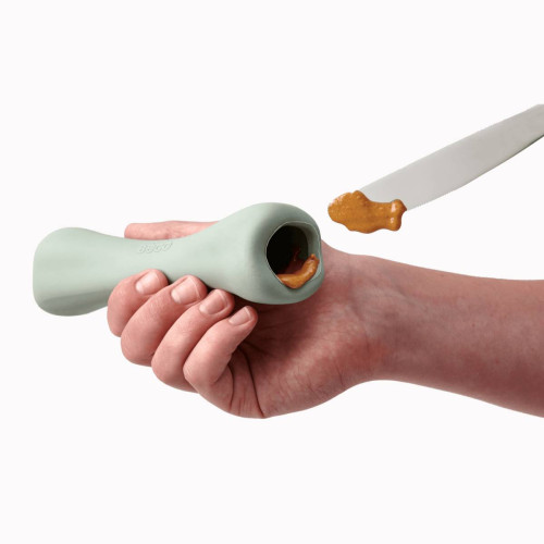 Жувальна іграшка з отвором для ласощів Treat Bone Зелений для собак Beco Pets