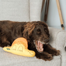 М'яка іграшка Діметродон Beco Pets з перероблених матеріалів жовта для собак Beco Pets
