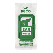 Серветки для очищення вух собак Beco Pets Dog Ear Wipes, бамбукові