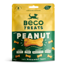 Печенье для собак Beco Pets Арахис с кокосом и куркумой 70 г (растительный белок)