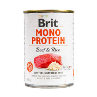 Корм влажный Brit Mono Protein Beef and Rice для собак с говядиной та рисом 400 г