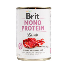 Корм влажный Brit Mono Protein Lamb для собак з ягнятиною 400 г