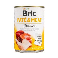 Корм влажный Brit Care Pate and Meat для взрослых собак с курицей 400 г