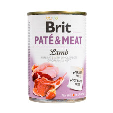 Корм влажный Brit Care Pate and Meat для взрослых собак с ягнёнком 400 г