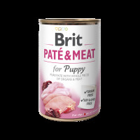 Корм влажный Brit Care Pate and Meat для щенков с курицей и индейкой 400 г
