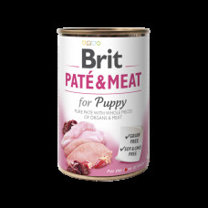 Корм влажный Brit Care Pate and Meat для щенков с курицей и индейкой 400 г