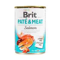 Корм влажный Brit Care Pate and Meat для взрослых собак с лососем 400 г