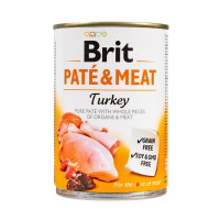 Корм влажный Brit Care Pate and Meat для взрослых собак с индейкой 400 г