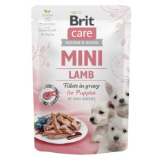 Корм влажный Brit Care Mini для щенков филе с ягнёнком в соусі 85 г