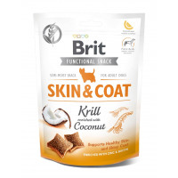 Лакомства Brit Care Functional Snack Skin and Coat для собак для здорової шкіри та шерсті з крилем та кокосом 150 г