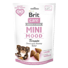 Ласощі Brit Care Mini Treats Mood для собак малих порід проти стресу ягня смак ваніль 50 г
