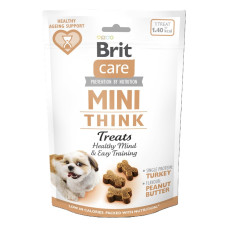Ласощі Brit Care Mini Treats Think для собак малих порід для розумових здібностей індичка смак арахісове масло 50 г