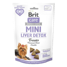 Ласощі Brit Care Mini Treats Liver Detox для собак малих порід детокс печінки індичка смак чорниця 50 г