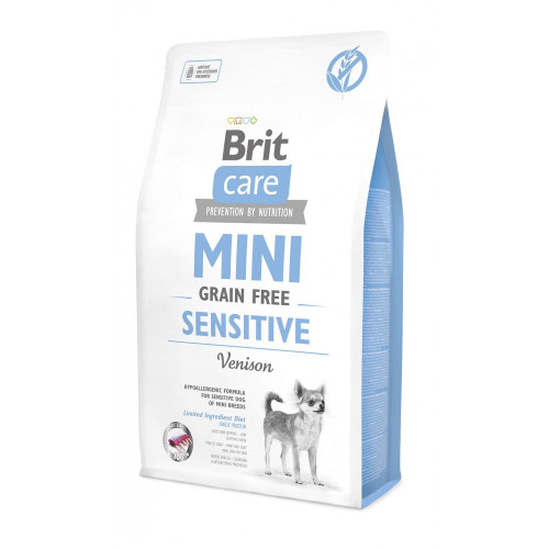 Корм сухой Brit Care Grain Free Mini Sensitive для собак мініатюрних порід з чутливим травленням с олениной