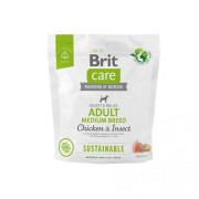 Корм сухой Brit Care Dog Sustainable Adult Medium Breed для взрослых собак средних пород с курицей та комахами - фото 1