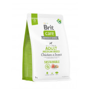Корм сухой Brit Care Dog Sustainable Adult Medium Breed для взрослых собак средних пород с курицей та комахами - фото 2
