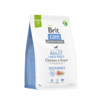 Корм сухой Brit Care Dog Sustainable Adult Large Breed для взрослых собак крупных пород с курицей та комахами