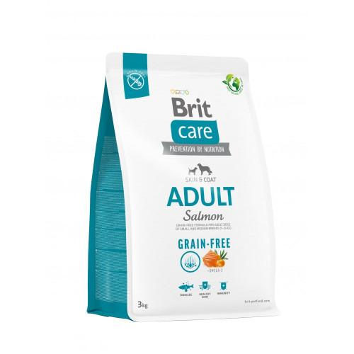Корм сухий Brit Care Dog Grain-free Adult для дорослих собак малих і середніх порід беззерновий з лососем