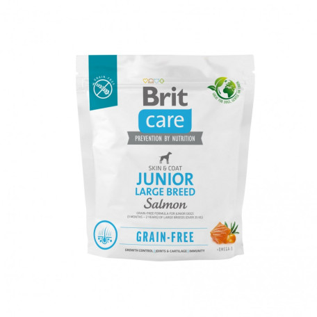 Корм сухий Brit Care Dog Grain-free Junior Large Breed для молодих собак великих порід беззерновий з лососем
