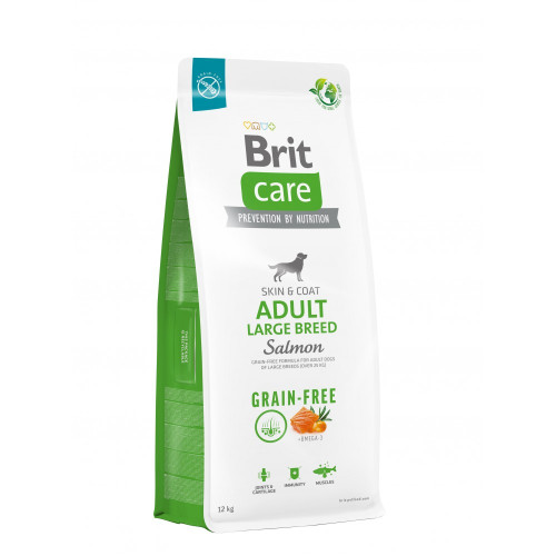 Корм сухий Brit Care Dog Grain-free Adult Large Breed для дорослих собак великих порід беззерновий з лососем