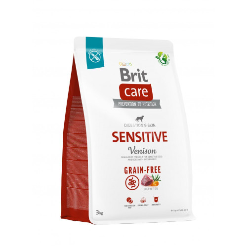 Корм сухий Brit Care Dog Grain-free Sensitive для собак з чутливим травленням та харчовою непереносимістю беззерновий з олениною