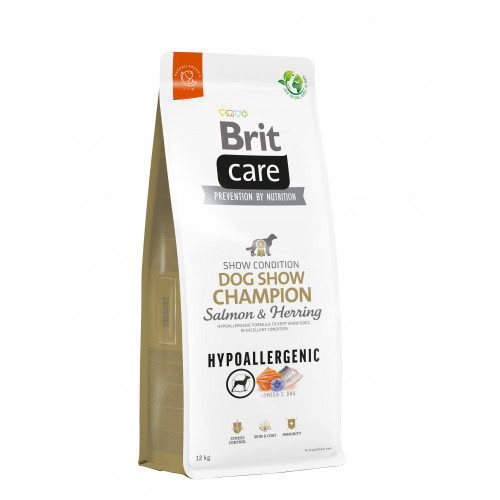 Корм сухий Brit Care Dog Hypoallergenic Dog Show Champion для виставкових собак з лососем і оселедцем