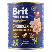 Корм вологий Brit Premium by Nature k 800 консерви для собак з куркою та курячими серцями 800 г - фото 1
