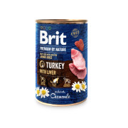 Корм вологий Brit Premium by Nature k консерви для собак з індичкою та індичою печінкою - фото 1
