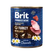 Корм вологий Brit Premium by Nature k консерви для собак з індичкою та індичою печінкою - фото 2