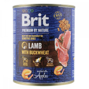 Корм влажный Brit Premium by Nature k консерви для собак с ягнёнком та гречкою - фото 2